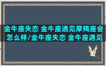 金牛座失恋 金牛座遇见摩羯座会怎么样/金牛座失恋 金牛座遇见摩羯座会怎么样-我的网站